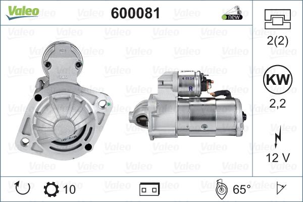 Valeo 600081 - Motorino d'avviamento autozon.pro