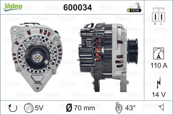 Valeo 600034 - Alternatore autozon.pro