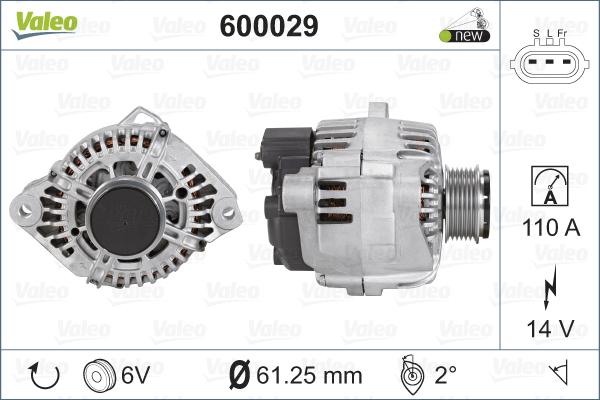 Valeo 600029 - Alternatore autozon.pro