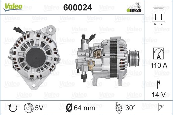 Valeo 600024 - Alternatore autozon.pro