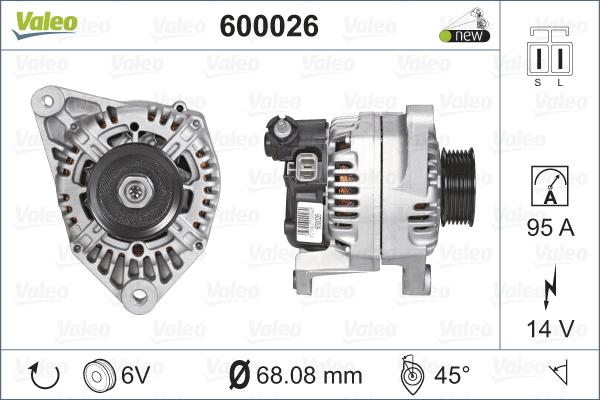 Valeo 600026 - Alternatore autozon.pro