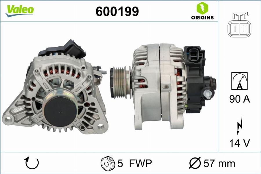 Valeo 600199 - Alternatore autozon.pro