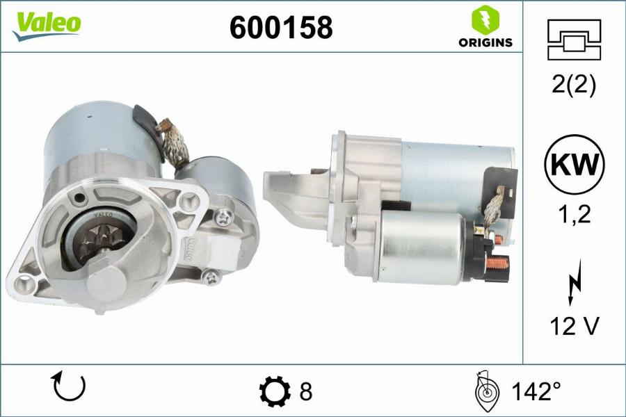 Valeo 600158 - Motorino d'avviamento autozon.pro