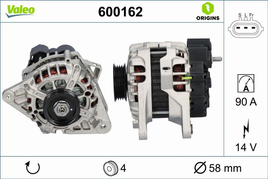 Valeo 600162 - Alternatore autozon.pro