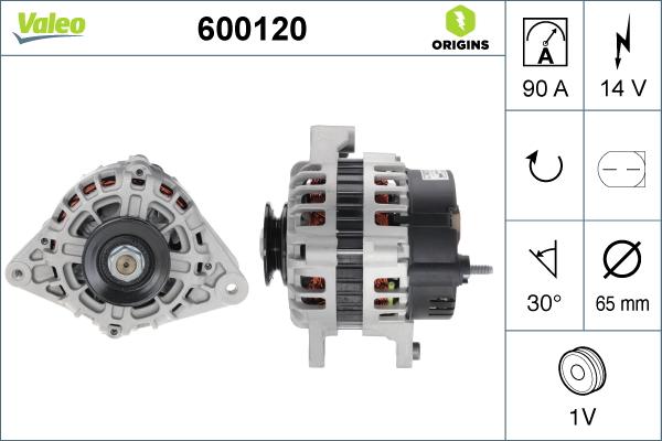 Valeo 600120 - Alternatore autozon.pro