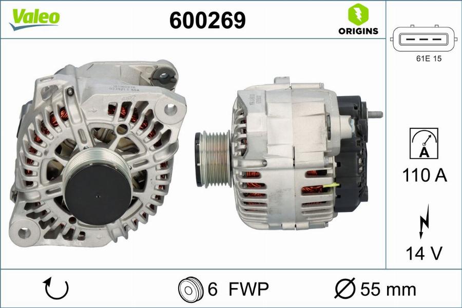 Valeo 600269 - Alternatore autozon.pro