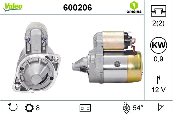 Valeo 600206 - Motorino d'avviamento autozon.pro