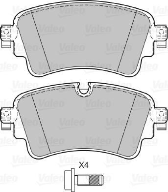 Valeo 601497 - Kit pastiglie freno, Freno a disco autozon.pro