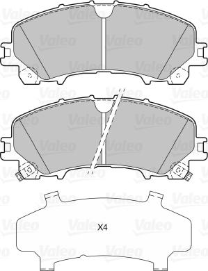 Valeo 601420 - Kit pastiglie freno, Freno a disco autozon.pro