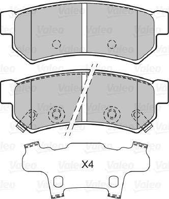 Valeo 601477 - Kit pastiglie freno, Freno a disco autozon.pro