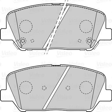 Valeo 601546 - Kit pastiglie freno, Freno a disco autozon.pro