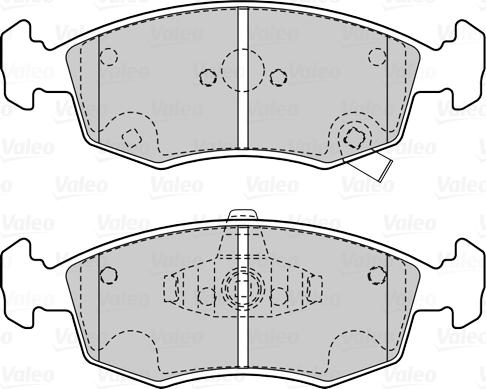 Valeo 601514 - Kit pastiglie freno, Freno a disco autozon.pro