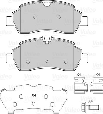 Valeo 601515 - Kit pastiglie freno, Freno a disco autozon.pro