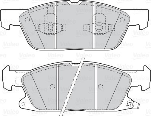 Valeo 601588 - Kit pastiglie freno, Freno a disco autozon.pro