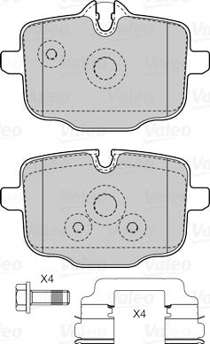 Valeo 601521 - Kit pastiglie freno, Freno a disco autozon.pro