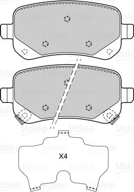 Valeo 601523 - Kit pastiglie freno, Freno a disco autozon.pro