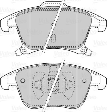 Valeo 601522 - Kit pastiglie freno, Freno a disco autozon.pro