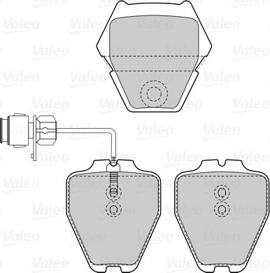 Valeo 601527 - Kit pastiglie freno, Freno a disco autozon.pro