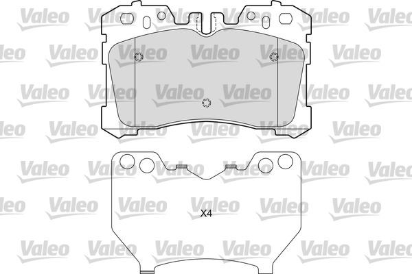 Valeo 601654 - Kit pastiglie freno, Freno a disco autozon.pro