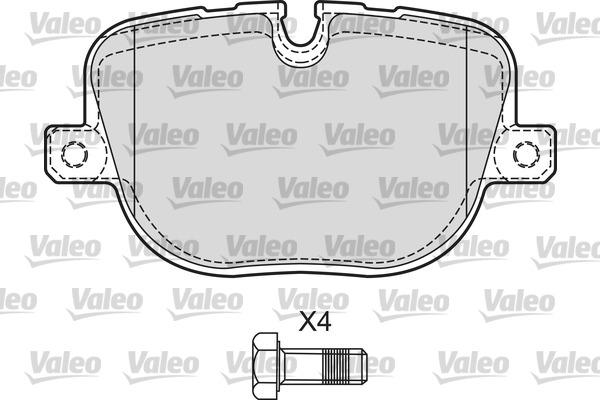 Valeo 601655 - Kit pastiglie freno, Freno a disco autozon.pro