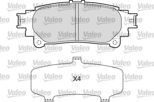 Valeo 601658 - Kit pastiglie freno, Freno a disco autozon.pro