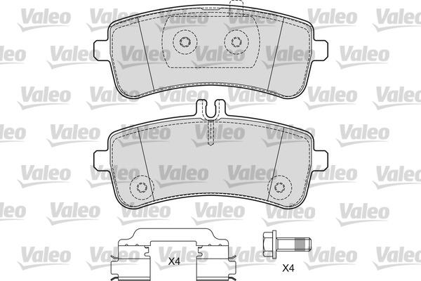 Valeo 601666 - Kit pastiglie freno, Freno a disco autozon.pro