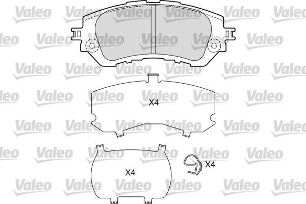 Valeo 601668 - Kit pastiglie freno, Freno a disco autozon.pro