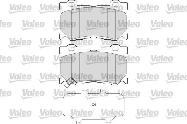 Valeo 601663 - Kit pastiglie freno, Freno a disco autozon.pro