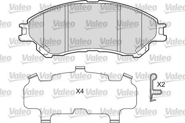 Valeo 601667 - Kit pastiglie freno, Freno a disco autozon.pro