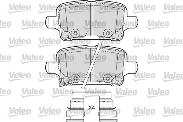 Valeo 601684 - Kit pastiglie freno, Freno a disco autozon.pro