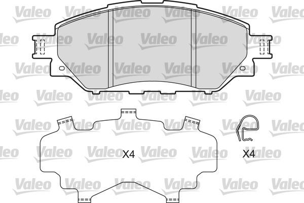 Valeo 601681 - Kit pastiglie freno, Freno a disco autozon.pro