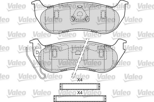 Valeo 601683 - Kit pastiglie freno, Freno a disco autozon.pro