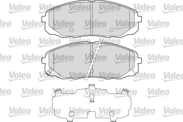 Valeo 601682 - Kit pastiglie freno, Freno a disco autozon.pro