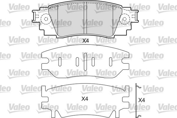 Valeo 601687 - Kit pastiglie freno, Freno a disco autozon.pro