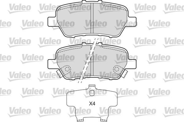 Valeo 601674 - Kit pastiglie freno, Freno a disco autozon.pro