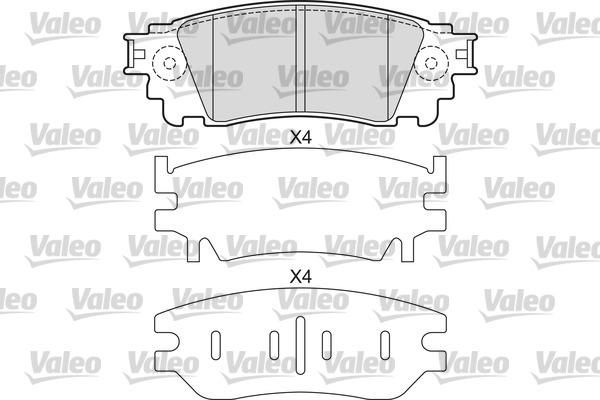 Valeo 601678 - Kit pastiglie freno, Freno a disco autozon.pro