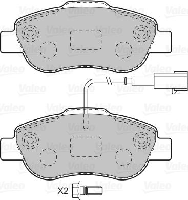 Valeo 601015 - Kit pastiglie freno, Freno a disco autozon.pro