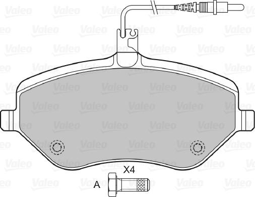 Valeo 601072 - Kit pastiglie freno, Freno a disco autozon.pro