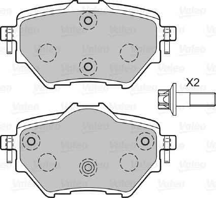 Valeo 601396 - Kit pastiglie freno, Freno a disco autozon.pro