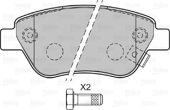 Valeo 601346 - Kit pastiglie freno, Freno a disco autozon.pro