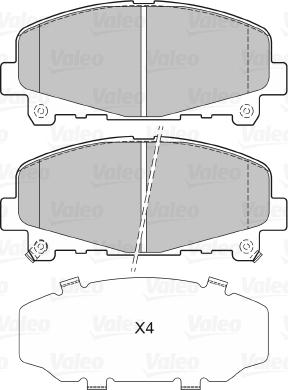 Valeo 601351 - Kit pastiglie freno, Freno a disco autozon.pro