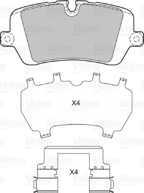 Valeo 601360 - Kit pastiglie freno, Freno a disco autozon.pro