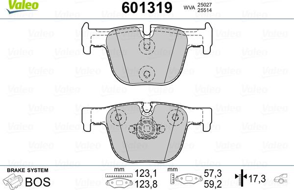 Valeo 601319 - Kit pastiglie freno, Freno a disco autozon.pro