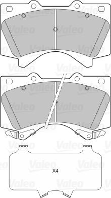 Valeo 601339 - Kit pastiglie freno, Freno a disco autozon.pro