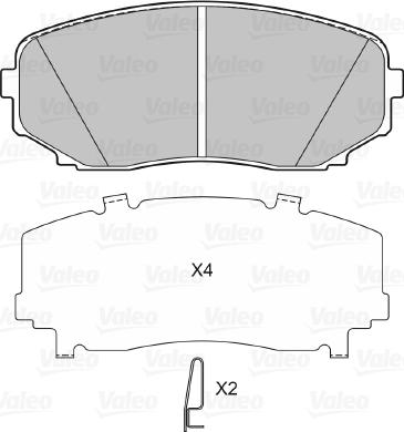 Valeo 601335 - Kit pastiglie freno, Freno a disco autozon.pro