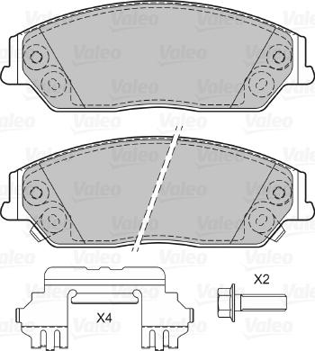 Valeo 601333 - Kit pastiglie freno, Freno a disco autozon.pro