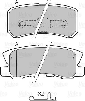 Valeo 601321 - Kit pastiglie freno, Freno a disco autozon.pro