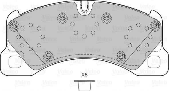 Valeo 601280 - Kit pastiglie freno, Freno a disco autozon.pro