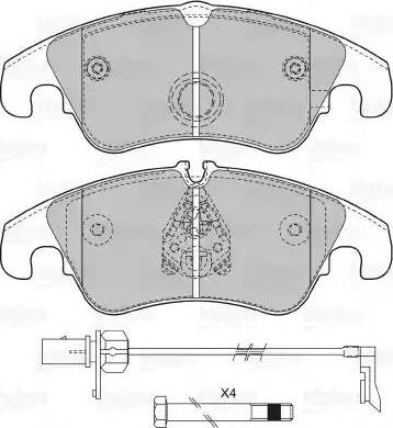 Valeo 601279 - Kit pastiglie freno, Freno a disco autozon.pro