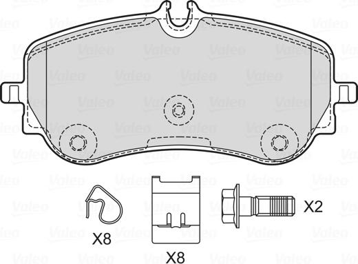 Valeo 601741 - Kit pastiglie freno, Freno a disco autozon.pro